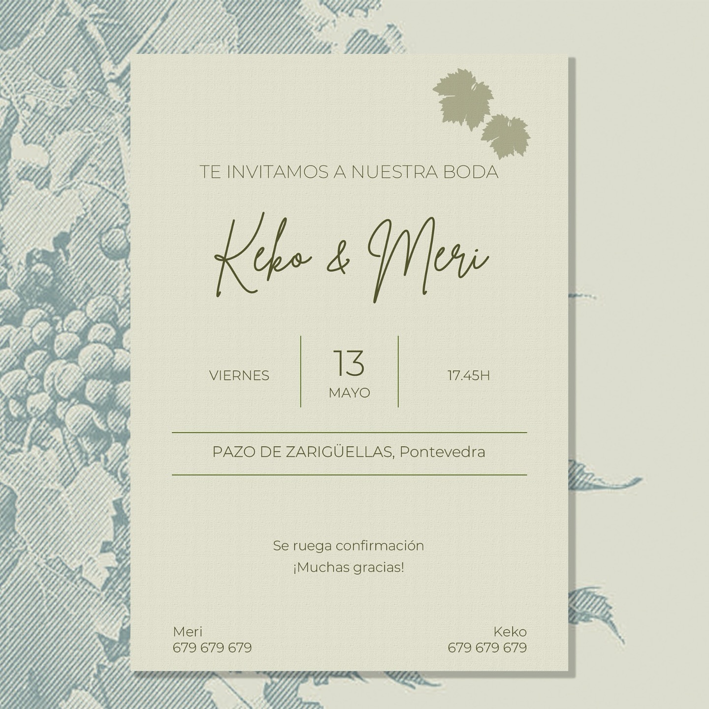 Invitación boda